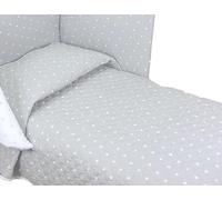 Andy&Helen Crib Bed Eraser Lightweight Quilt, Cotton, Grey, Pieno
