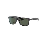 Andy Rectangle Sunglasses Matte Black/Dark Green One Size