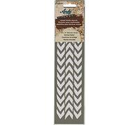 Andy Skinner Mixed Media Burning Rubber Stencil, Grey, 12 x 3-Inch