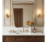 ANDY STAR Irregular 24"x30" Brushed Gold Bathroom Vanity Mirror