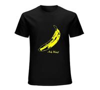 Andy Warhol Banana Men's T-Shirt Graphic Printed Black Tee XXL