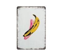 Andy Warhol Banana Yellow Pop Warhol Exhibition Warhol Modern Fruit Retro Wall Poster Art Decor Metal Tin Sign Garage Bar Courtyard Decor 8X12Inch