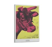 Andy Warhol Cow Wall Art Print, Pop Art Print, Trendy Poster, Famous Gallery Wall Art Decor for Living Room Canvas Poster, Art Gift For Friend Canvas Wall Art Decor Poster Print Framed 24x36inch