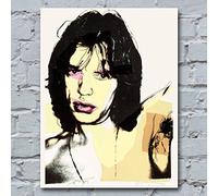 Andy Warhol Mick Jagger Large Canvas Art Print Sign Poster Home Wall Decor Retro Rolling Stones Pop Art 55cm x 42cm