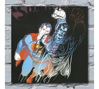 Andy Warhol Superman Canvas Art Print Home Sign Poster Wall Decor Classic Superhero Pop Art DC Comics 30cm x 30cm