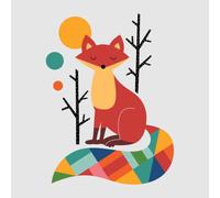 Andy Westface Rainbow Fox Men's T-Shirt - Grey - XXL - Grey