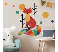 Andy Westface Rainbow Fox Peel and Stick Giant Wall Decals