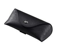 Andy's Orchids Portable Waist PU Leather Eye Glasses, Sunglasses Box Case Black Cover, Folding Sunglasses Case Wearing on Belt Cases, Black, One size