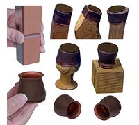 Aneaseit Chair Leg Floor Protectors - 1 1/2" x 16 pcs Dark Walnut - Felt Bottom Soft Silicone Pads for Furniture Feet & Hardwood Floors - Medium