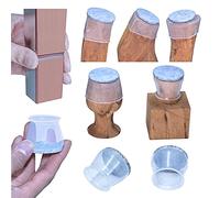 Aneaseit Chair Leg Floor Protectors - 1 1/2" x 32 pcs Crystal - Felt Bottom Soft Silicone Protector Pads for Furniture Feet & Hardwood Floors - Medium