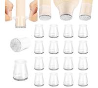 Aneaseit Chair Leg Floor Protectors - 1 1/8"" x 16 pcs Clear - Felt Bo