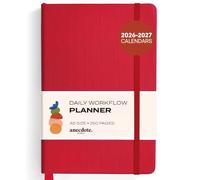 Anecdote Daily Planner w/ 2026-2027 Calendar | Start Anytime 26 Weeks Undated | 1 Page per Day | 8.5" x 5.2" | Hardcover To-Do List Organizer, Plan Your Success, Achieve Productivity Goals