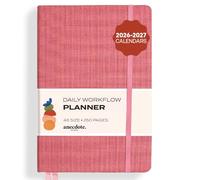 Anecdote Daily Planner w/ 2026-2027 Calendar | Start Anytime 26 Weeks Undated | 1 Page per Day | 8.5" x 5.2" | Hardcover To-Do List Organizer, Plan Your Success, Achieve Productivity Goals (Blossom)
