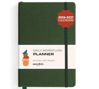 Anecdote Daily Planner w/ 2026-2027 Calendar | Start Anytime 26 Weeks Undated | 1 Page per Day | 8.5" x 5.2" | Hardcover To-Do List Organizer, Plan Your Success, Achieve Productivity Goals