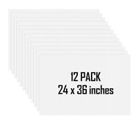 Aneco 12 Pack Corrugated Plastic Sheets 24 x 36 Inch Waterproof Blank Yard Signs White Thick Poster Cardboard Signs for Indoor/Outdoor Garage Sale/Office/Classroom/Party/Lawn