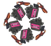 aneegfpv 1Pc/5Pcs/10Pcs 9g Micro Servo Motors Plastic SG90/Metal MG90S - Gear Low Noise Motor with 250mm Cable for RC Car Models for Trex 450 RC Helicopter (5 MG90S)