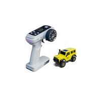aneegfpv LDARC X43 1:43 RTR MINI Remote Control Crawler 4WD Racing Climbing Vehicle Toy CT01 Transmitter 1/43 Model Car Desktop RC Car (Desert-yellow)
