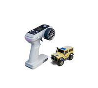 aneegfpv LDARC X43 1:43 RTR MINI Remote Control Crawler 4WD Racing Climbing Vehicle Toy CT01 Transmitter 1/43 Model Car Desktop RC Car (Lemon-yellow)