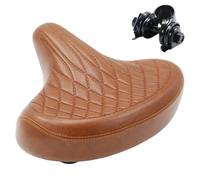 ANEELV Bicycle Saddle Universal Wide Comfortable Bicycle Saddle - Unisex Retro Saddle Suitable for Mountain Bikes, City Bikes, E-Bikes, Brown