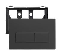 ANEELV Toilet Flush Plate for Geberit Sigma 01/20/30/50 UP300/320 | Matte black dual flush ABS plate, fits 115770115, with mounting frame & rods, 24.6×16.4 cm.