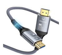 Anehmeta Fibre Optic HDMI Cable 7 m 8K, 48 Gbps Ultra High Speed Long HDMI 2.1 Cable Braided 8K @ 60Hz 4K @ 120Hz HDR10/HDCP2.2&2.3/eARC/3D Compatible with PS5, Xbox, HDTV, Laptop, Monitorc