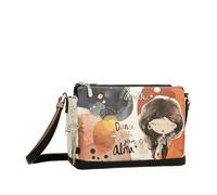 Anekke Alma 3 Compartment Printed Shoulder Bag - Functional Style | Adjustable Handle and Pockets - Measures: 29x20x10cm - Women's Accessories, Various