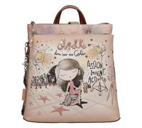 Anekke - Backpack for Women - Medium Backpack with Adjustable Handles and Hand Handle - 2 Compartments - Women's Accessories and Accessories - Measures 27x29x9cm, Beige, Brown, Pink and Black