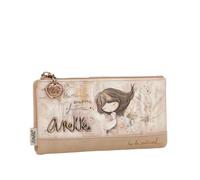 Anekke Memories RFID Wallet - Large Design with Double Compartments | Tab and Zip Closure | Measurements: 18 x 10 x 2 cm, Various