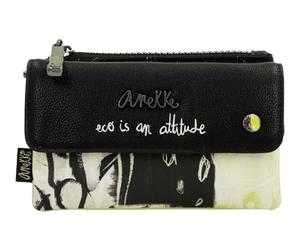 Anekke Memories Wallet with Flap - Elegant with Double Compartment and Zip Closure | Lined Interior | Measurements: 14 x 8 x 3 cm