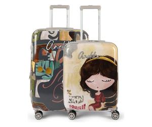 Anekke Muse 4 wheels Suitcase set 2-piece with expansion pleat multicolored