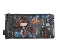 Anekke Pencil Case - Large Triple Compartment Case - Contemporary Zip Closure, Multicolored