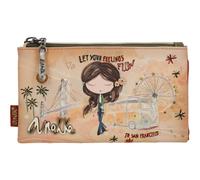 Anekke purse Peace & Love flexible RFID Wallet Camel