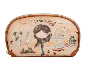 Anekke purse Peace & Love RFID Holdall Bag Camel