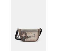 Anekke Real Oval Shoulder Bag Dark beige with pattern