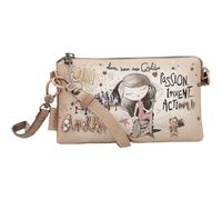 Anekke - Small leather crossbody bag for women with adjustable strap and zip closures - 3 compartments