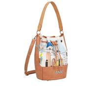 Anekke - Women's Bag - Medium Bag Shoulder Bag - Leatherette Shoulder Bag with 2 Handles - Drawstring Closure - Mediterranean Collection - Women's Accessories and Accessories - 18x26x15cm