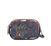 Anekke - Women's Double Compartment Pencil Case - Leather Wallet with Hand Handle and Contemporary Zip Closure - Women's Accessories and Accessories - Measures 18 x 12 x 3 cm, multicoloured