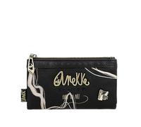 Anekke - Women's Flexible Wallet - RFID Protection - Leatherette Wallet with Zip Closure and Tab - Shoen Black - Women's Accessories and Accessories - Measures 18x10x3cm, multicoloured, L