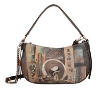 Anekke - Women's Oval Bag - Large Leatherette Bag with Hand Handle, Shoulder Strap and Shoen Zipper Closure - Measures 31 x 21 x 10 cm, multicoloured, One Size