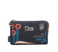 Anekke - Women's Wallet - 3 Compartment Faux Leather Purse with Contemporary Zip Closure - Women's Accessories and Accessories - Measures 15x9x4cm, multicoloured, One size