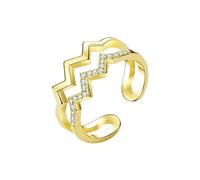 Anelli Anello Gioielli Donna Uomo Doppia Onda con apertura a forma di V Per appuntamenti classici Regalo di compleanno con mignolo