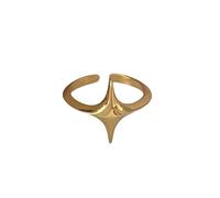 Anello a stella in argento sterling 925 per gioielli da donna Regalo per feste in oro vintage aperto regolabile con dito-N29 regalo di compleanno