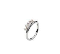 Anello Intreccio con Perle d'Acqua Dolce Trattate e Pavé - female - Pandora - Rings - White - 52 MM - Accessories 52 MM