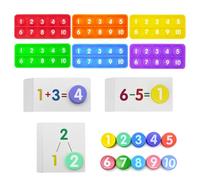 Anemeeoke Math Flash Cards + Popper Stress Board Multiplication Chart Addition and Subtraction Math Manipulation Game Number Counting Educational Toy for Kids by J