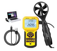 Anemometer CFM Air Flow Meter, Kethvoz HVAC Wind Speed Tester Industrial Airflow Data Logger Monitor Test Wind Velocity Measure Air Volume for AC Dust Collection System