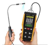 Anemometer Handheld, HVAC Wind Meter Hot Wire Anemometer with Wind Speed Airflow Velocity 0.1-30 m/s CFM/CMM Wind Flow 0-999900 MAX/MIN/AVG Temperature and Backlight LCD Display AP-9000F