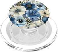 Anemone Flower Watercolor Pattern Graphic PopSockets PopGrip for MagSafe