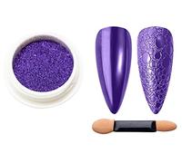 Anemone Purple Chrome Mirror Nail Powder, LILAH'S NAILS. Metallic Nail Art Pigment Powder Set, Shiny Nail Glitter Powder with Magic Mirror Effect for Nail Art Design Decoration.