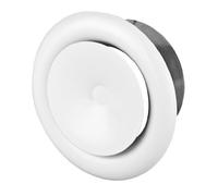 Anemostat Plate Valve Metal Steel White 200 mm 200 mm Connection Diameter for Ventilation Bathroom and Kitchen Supply Air Exhaust Valve AMN