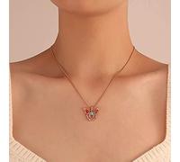 Aneneiceera Boho Butterfly Necklace Choker Gold Snake Chain Colorful Butterfly Pendant Necklace Barbie Color Butterfly Necklace Statement Butterfly Necklace Jewelry for Women and Girls(Style C)